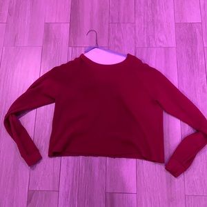 Red Cropped Long Sleeve from Brandy Melville
